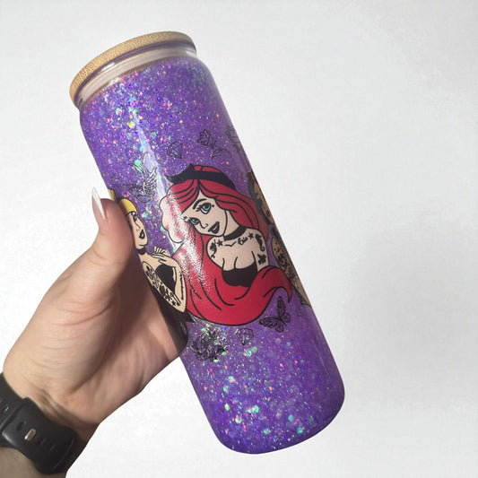 20oz Snow Globe Tumbler ✨ – Tattoo Princess Design