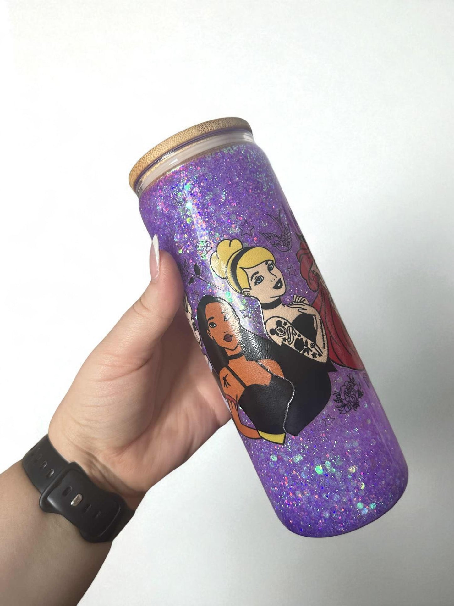 20oz Snow Globe Tumbler ✨ – Tattoo Princess Design