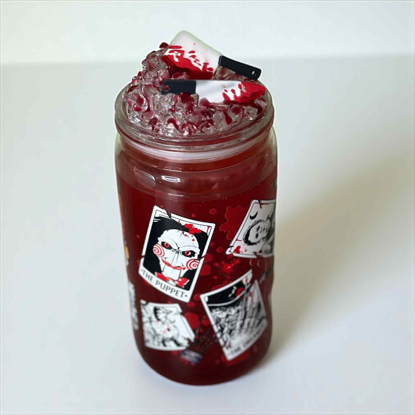 Blood Drip Horror Icons Acrylic Tumbler