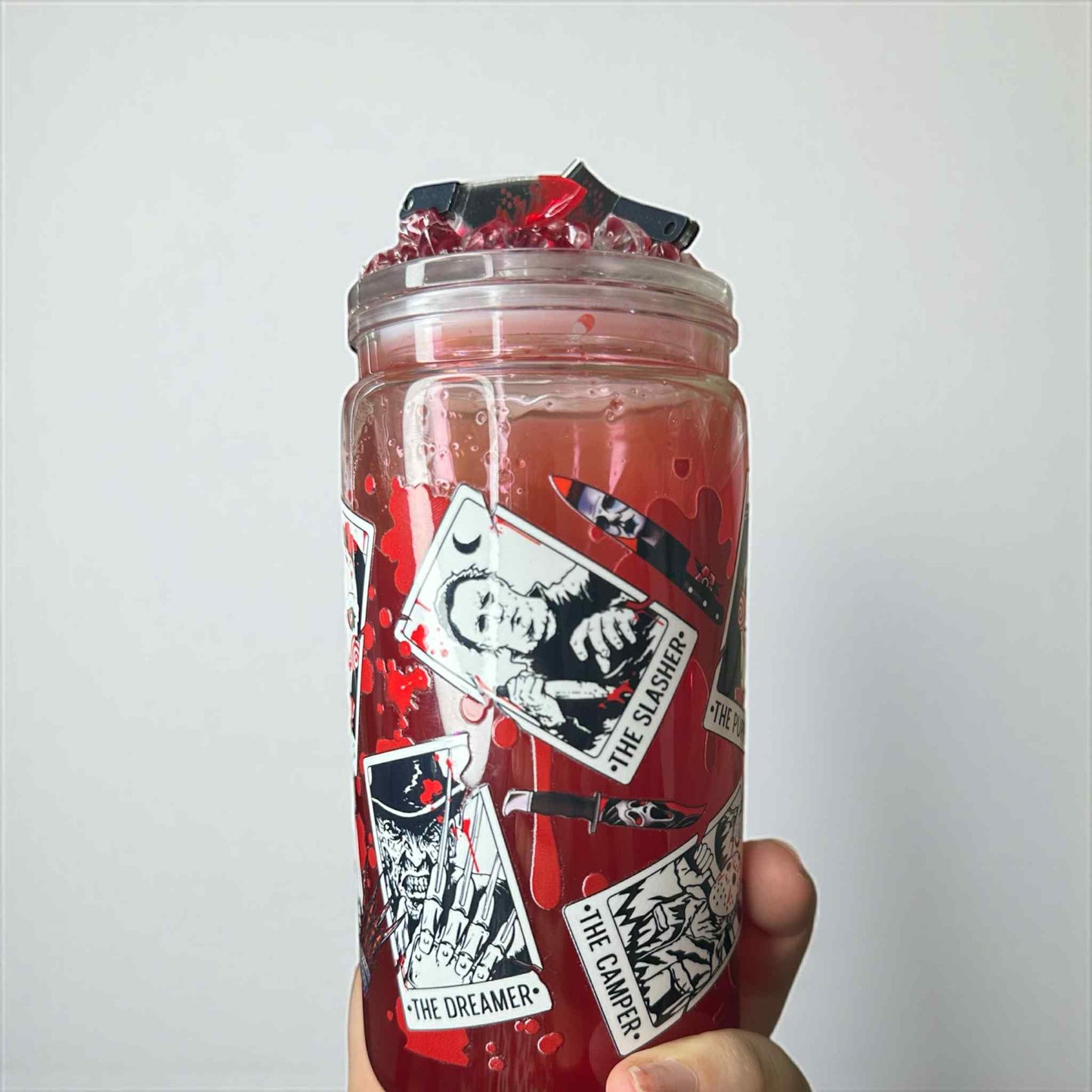 Blood Drip Horror Icons Acrylic Tumbler
